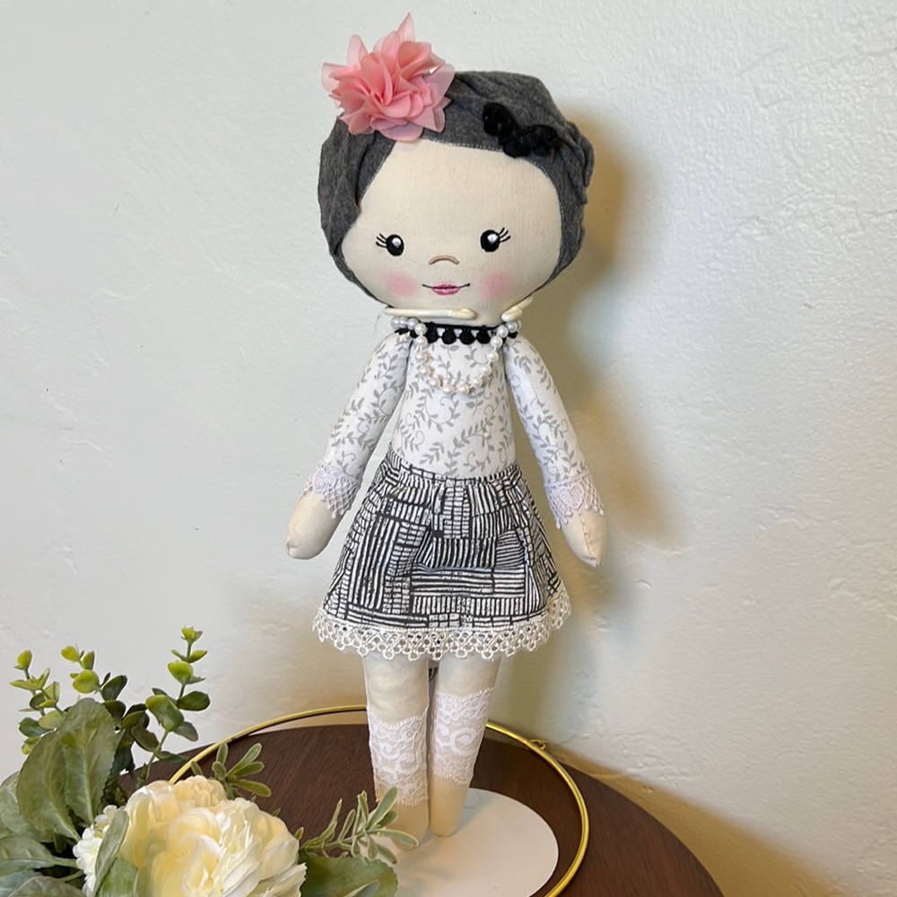 Handmade Cloth Rag Doll with skirt, Big Sister Doll, Birthday Gift Doll,…